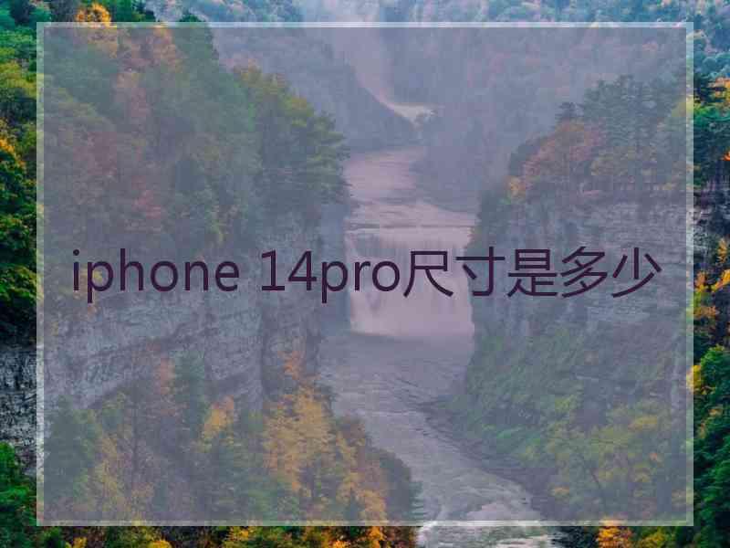 iphone 14pro尺寸是多少