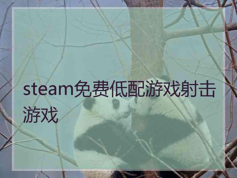 steam免费低配游戏射击游戏