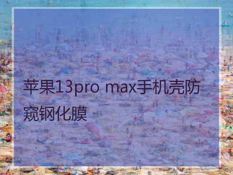 苹果13pro max手机壳防窥钢化膜