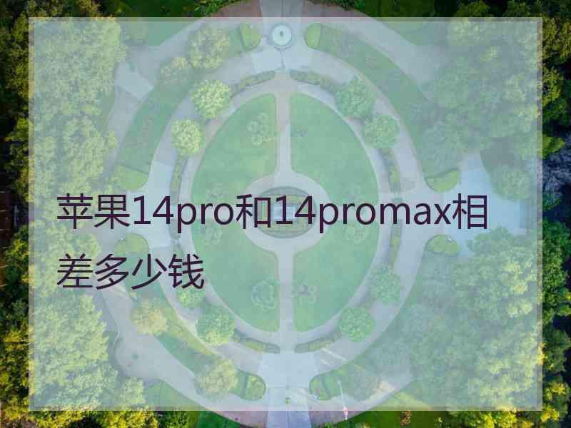 苹果14pro和14promax相差多少钱