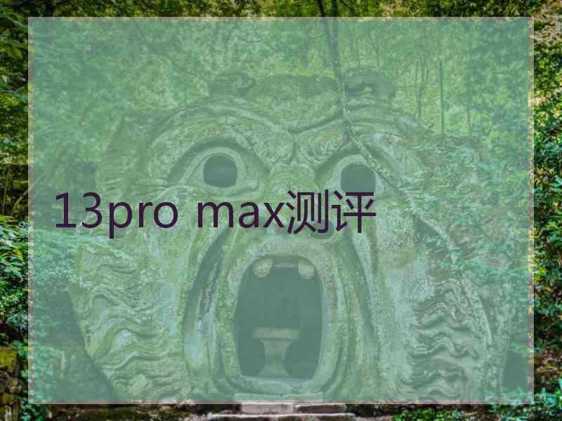 13pro max测评