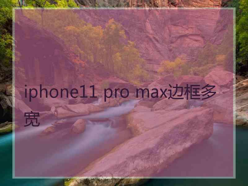 iphone11 pro max边框多宽