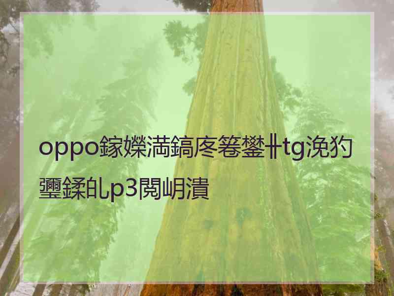 oppo鎵嬫満鎬庝箞鐢╫tg浼犳瓕鍒癿p3閲岄潰