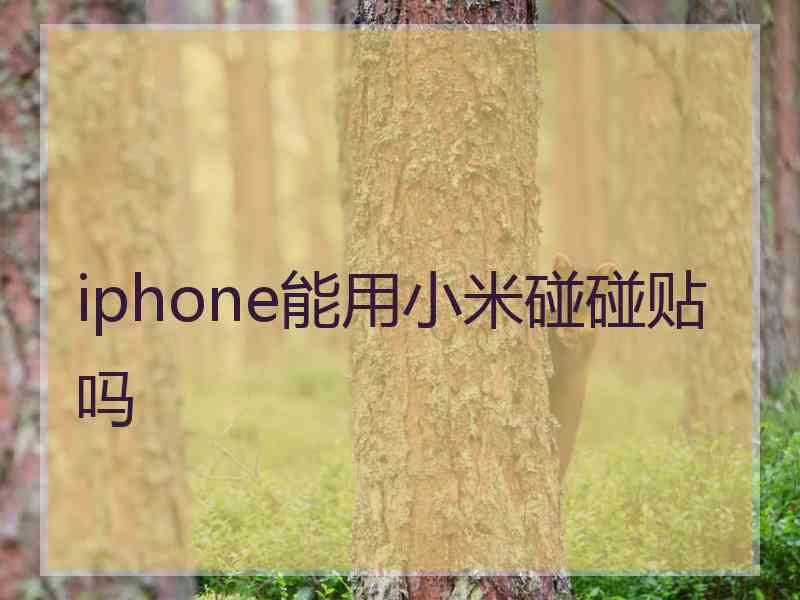 iphone能用小米碰碰贴吗