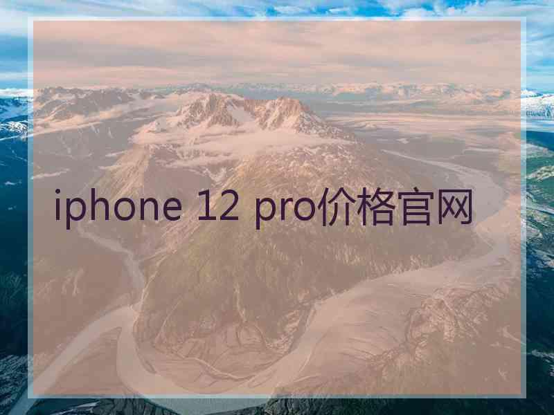 iphone 12 pro价格官网