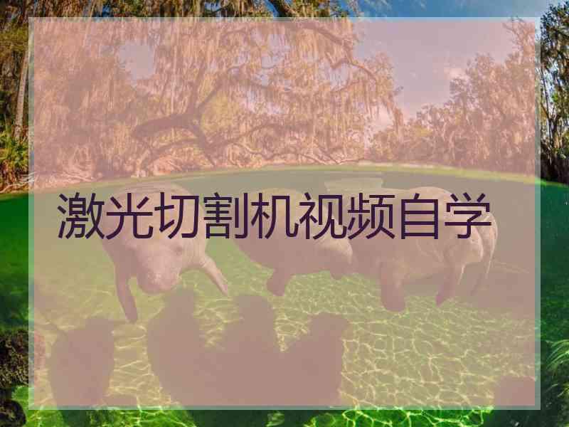 激光切割机视频自学