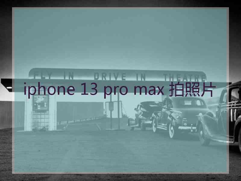 iphone 13 pro max 拍照片