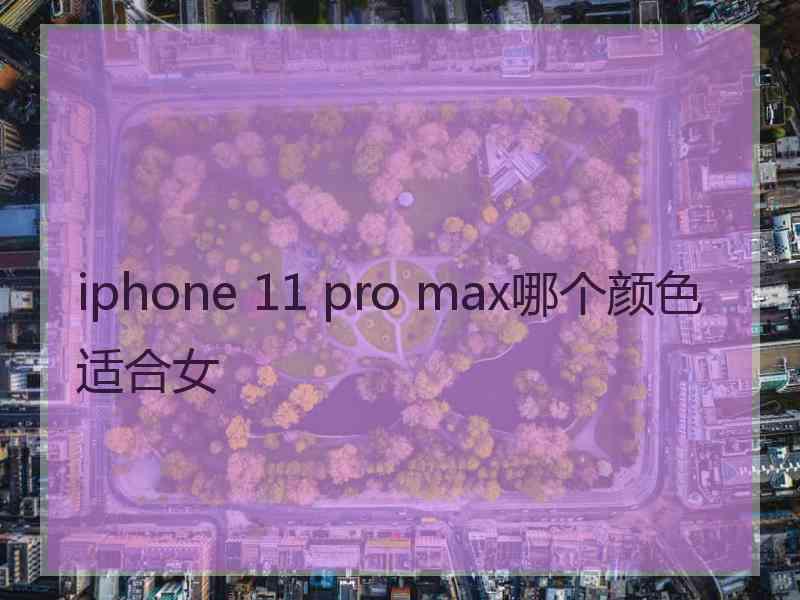 iphone 11 pro max哪个颜色适合女