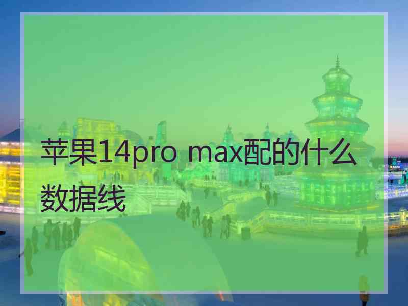 苹果14pro max配的什么数据线