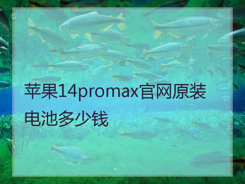 苹果14promax官网原装电池多少钱