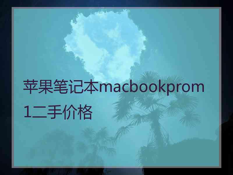 苹果笔记本macbookprom1二手价格