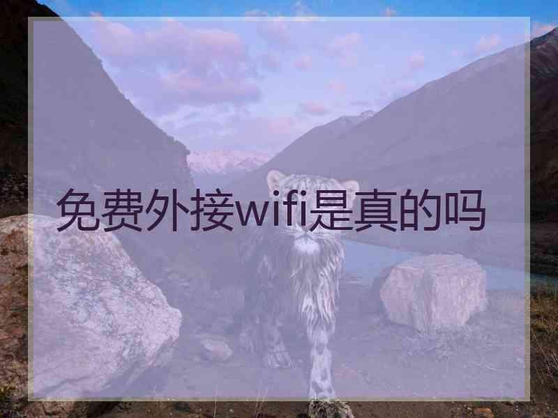 免费外接wifi是真的吗