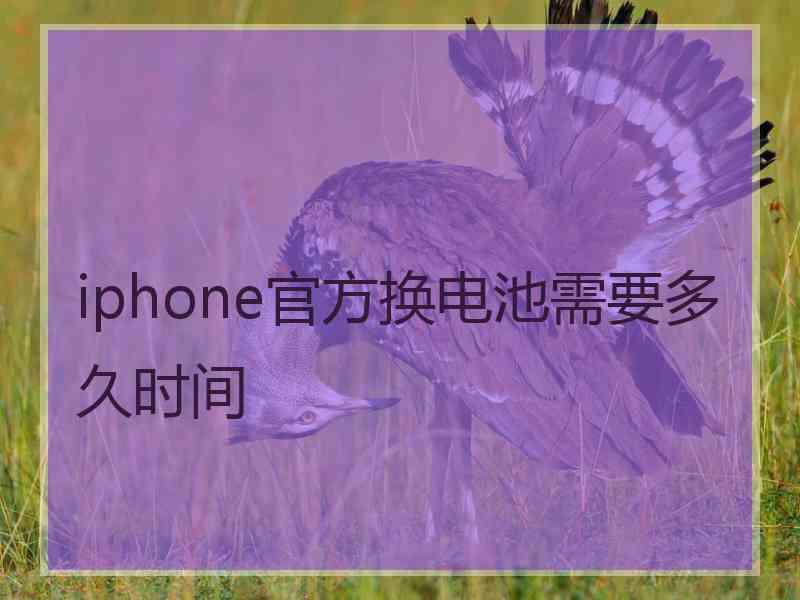 iphone官方换电池需要多久时间