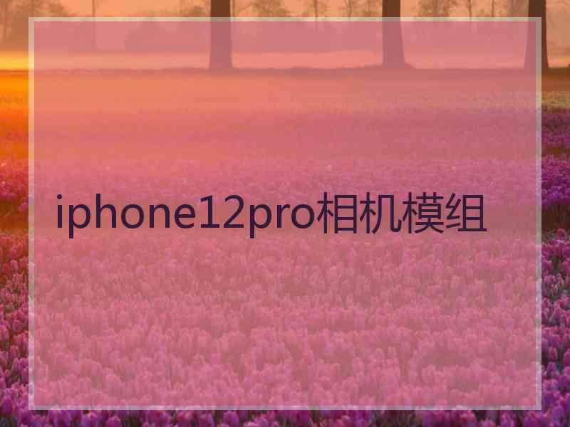 iphone12pro相机模组