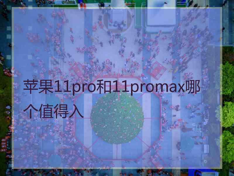 苹果11pro和11promax哪个值得入