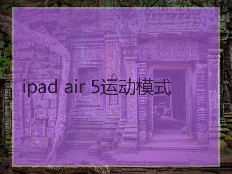 ipad air 5运动模式