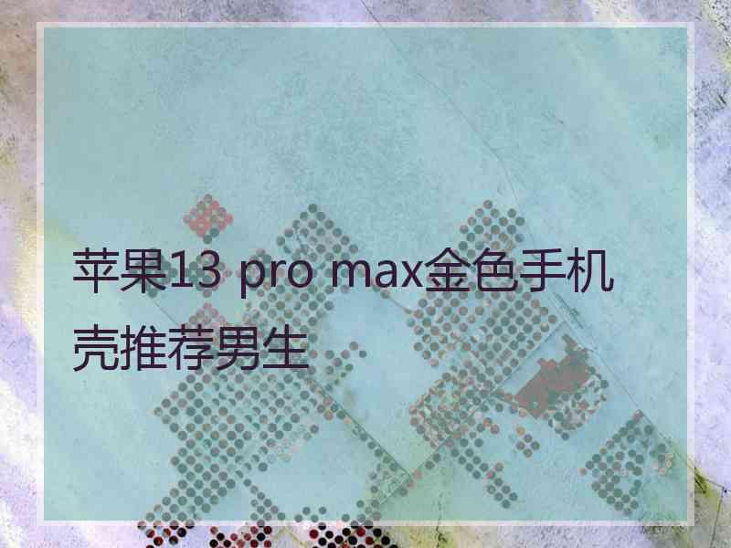 苹果13 pro max金色手机壳推荐男生