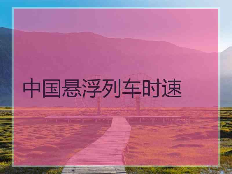 中国悬浮列车时速