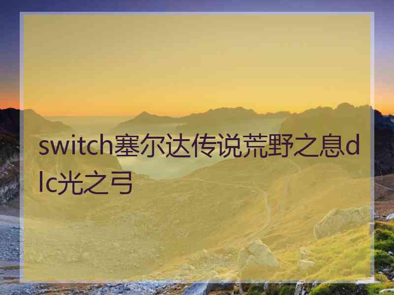 switch塞尔达传说荒野之息dlc光之弓