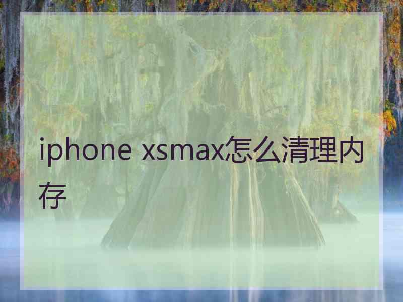 iphone xsmax怎么清理内存