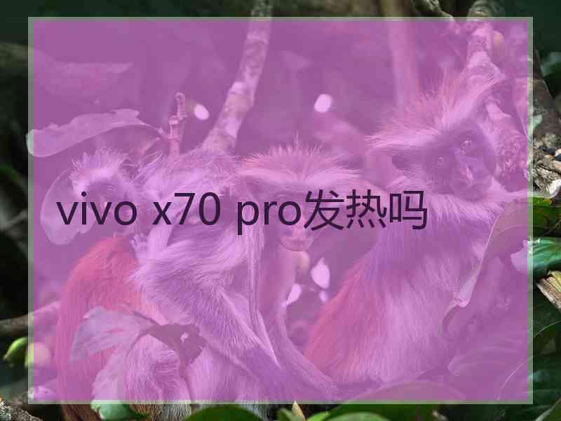 vivo x70 pro发热吗