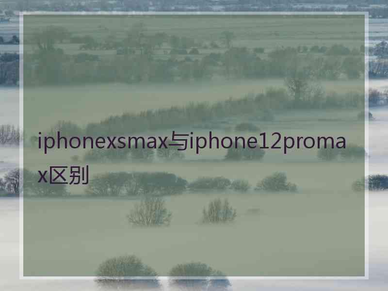 iphonexsmax与iphone12promax区别