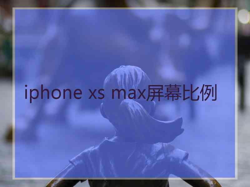 iphone xs max屏幕比例