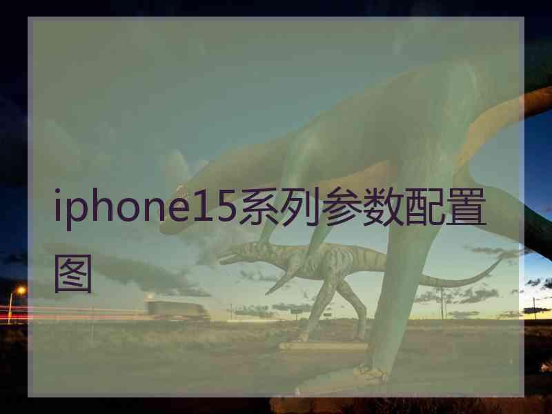 iphone15系列参数配置图