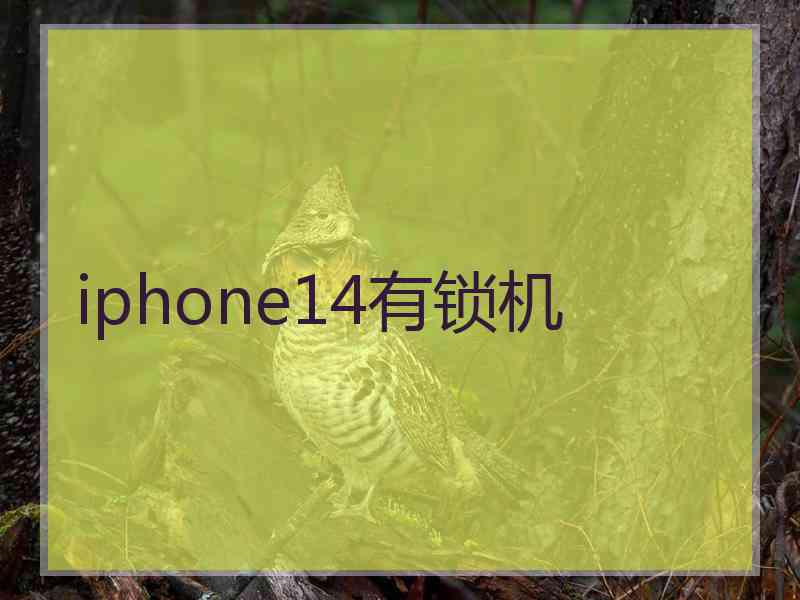 iphone14有锁机