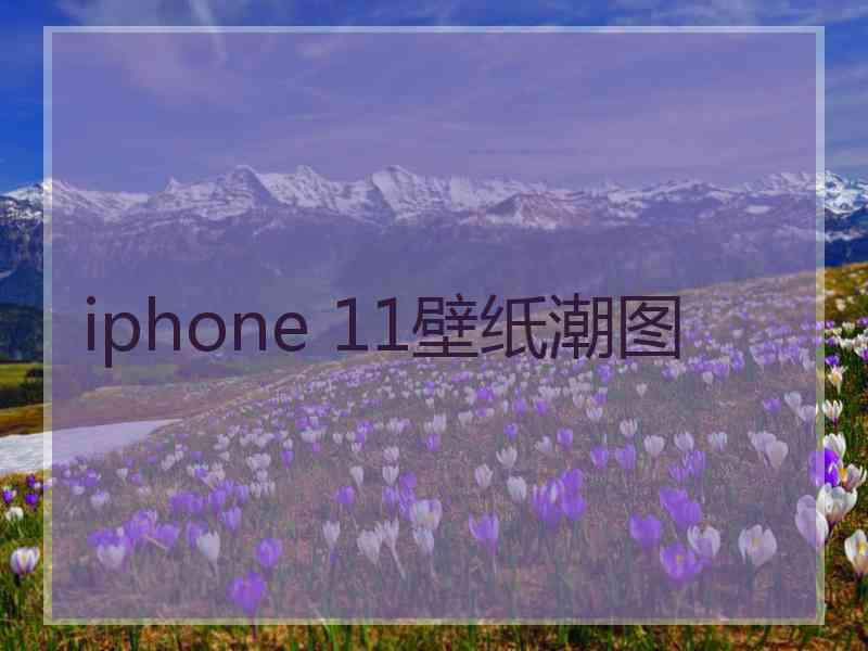 iphone 11壁纸潮图