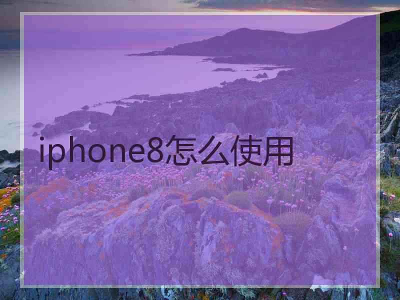 iphone8怎么使用