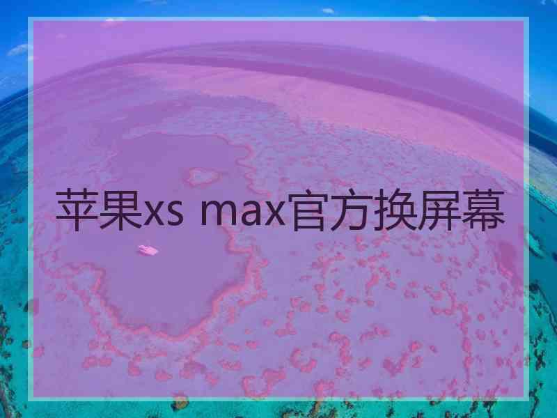 苹果xs max官方换屏幕