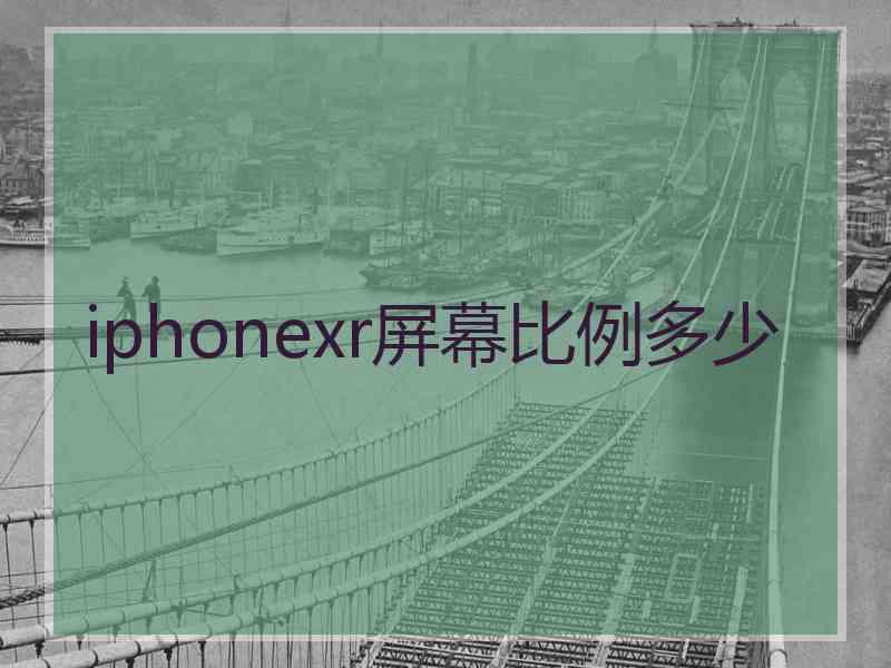 iphonexr屏幕比例多少