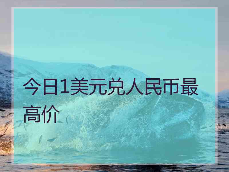 今日1美元兑人民币最高价