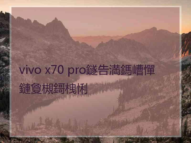 vivo x70 pro鐩告満鎷嶆憚鏈夐槻鎶栧悧