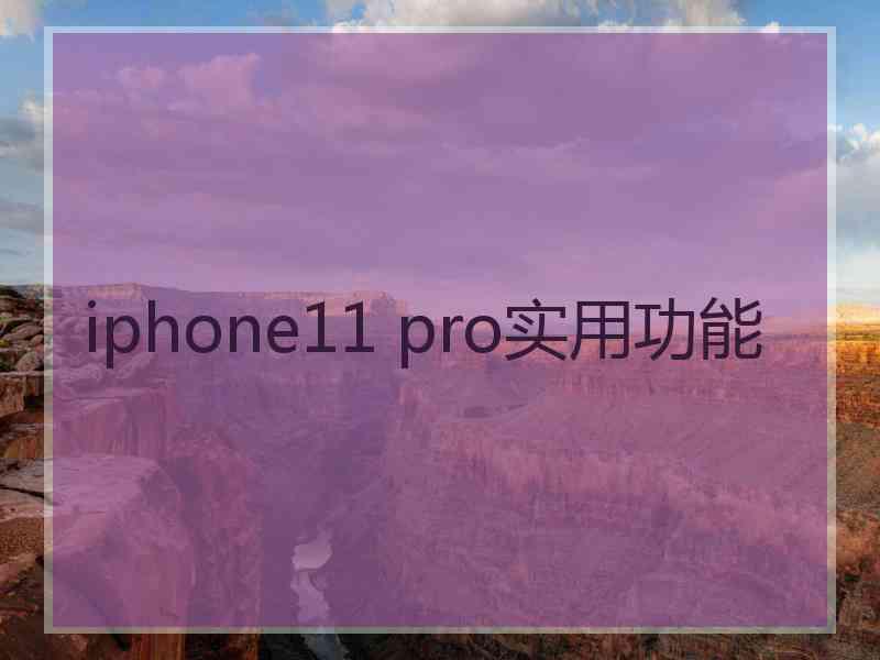 iphone11 pro实用功能