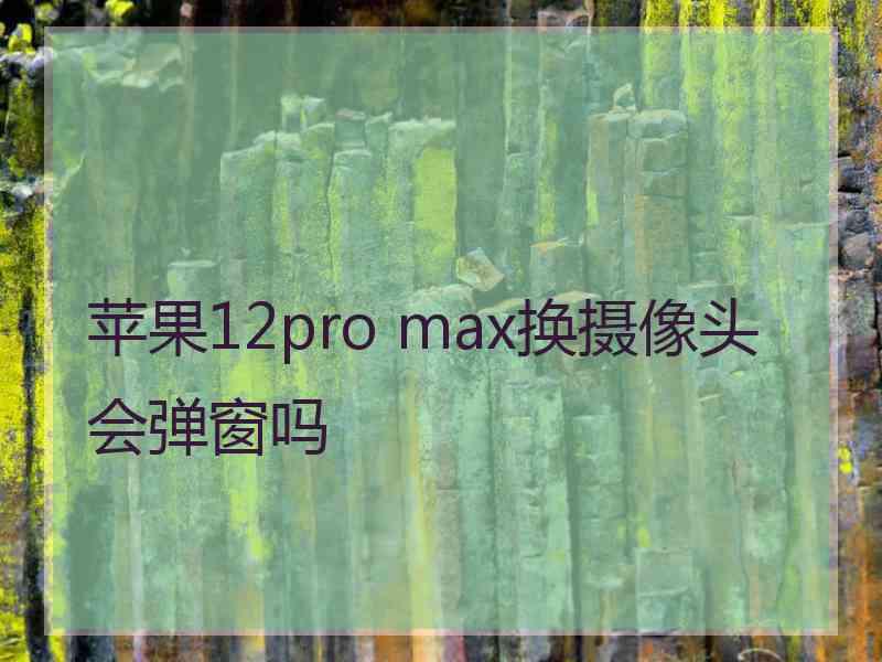 苹果12pro max换摄像头会弹窗吗