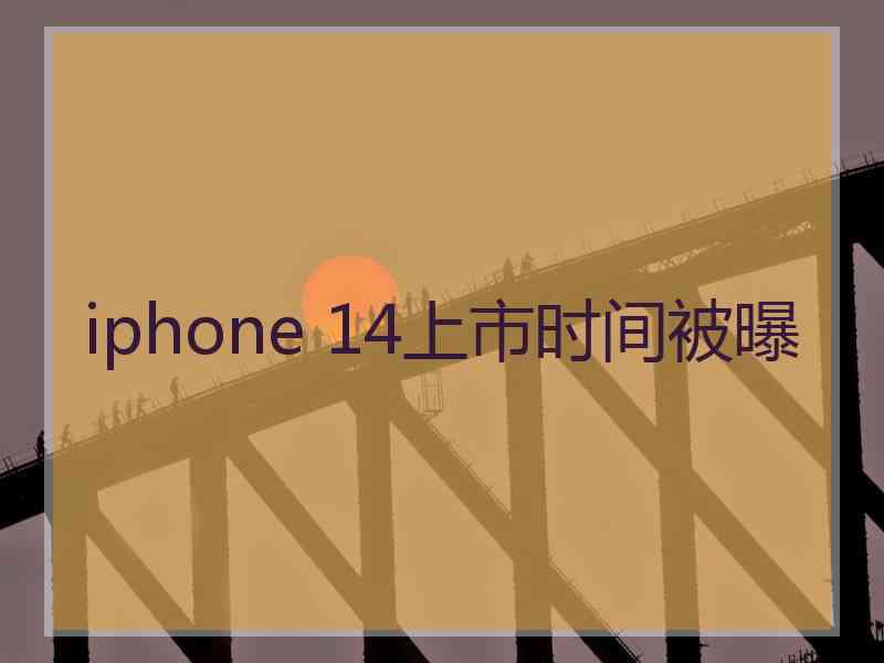 iphone 14上市时间被曝