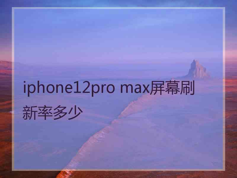 iphone12pro max屏幕刷新率多少