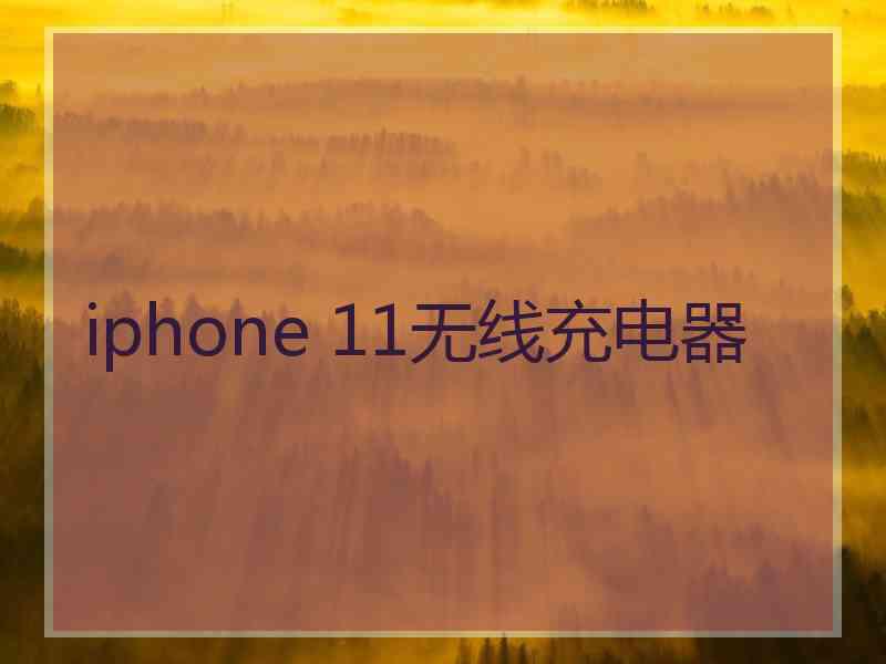 iphone 11无线充电器