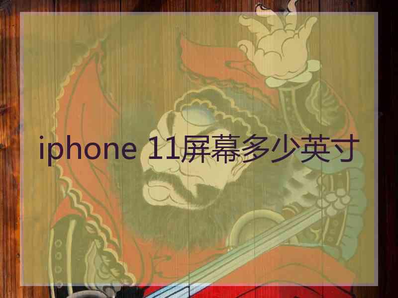 iphone 11屏幕多少英寸