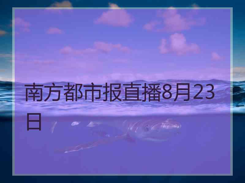 南方都市报直播8月23日