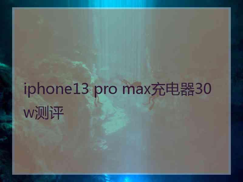 iphone13 pro max充电器30w测评