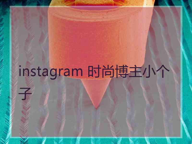 instagram 时尚博主小个子