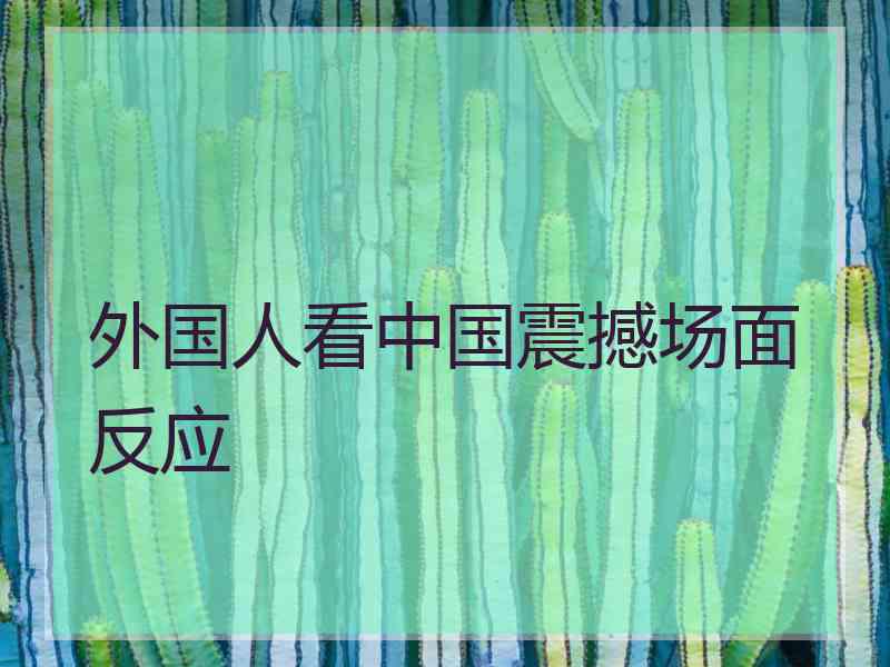 外国人看中国震撼场面反应