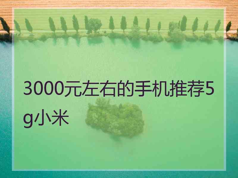 3000元左右的手机推荐5g小米