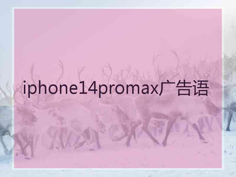 iphone14promax广告语