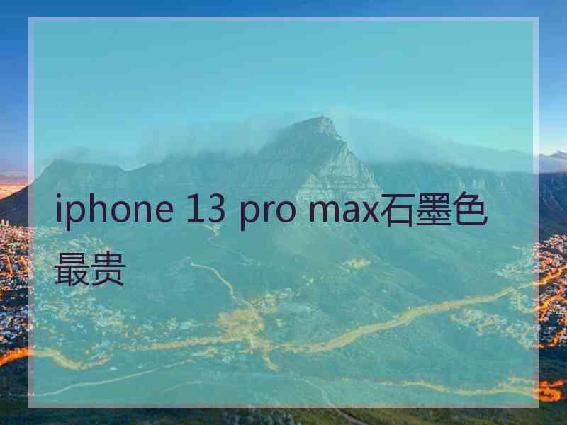 iphone 13 pro max石墨色最贵