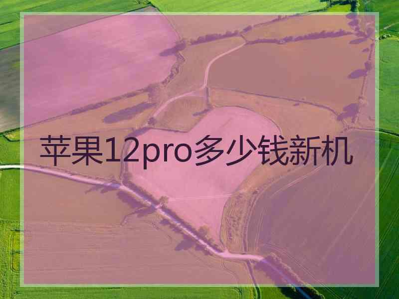 苹果12pro多少钱新机