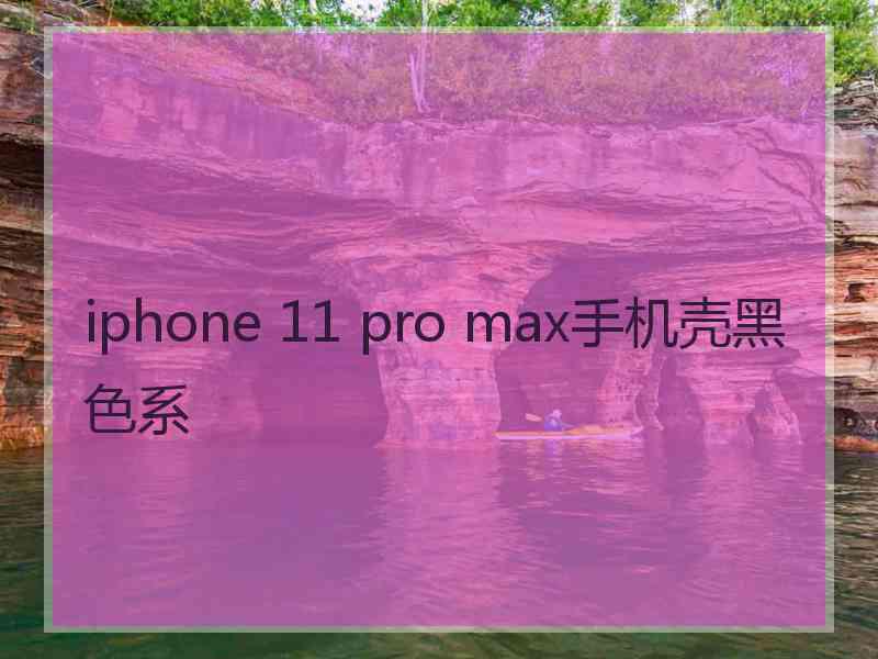 iphone 11 pro max手机壳黑色系